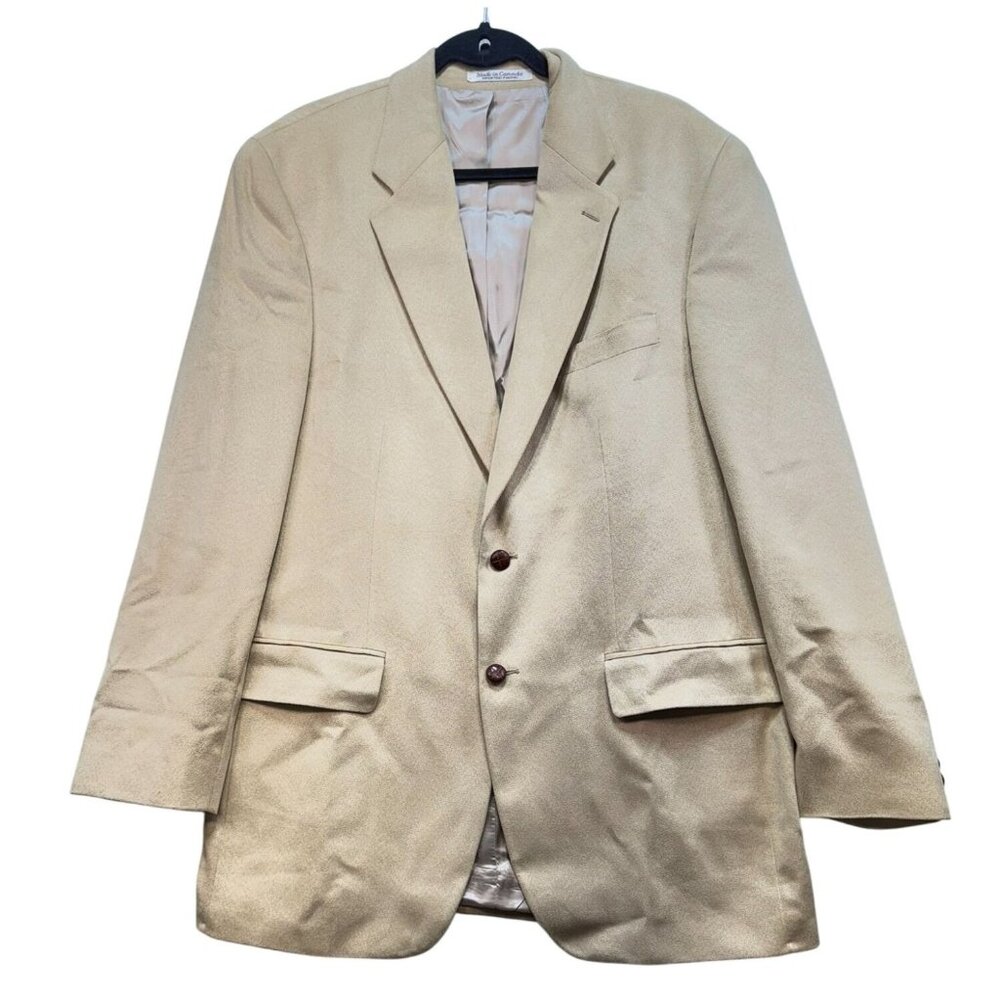 Ralph Lauren Mens Blazer Size 42T Beige Made In Canada
